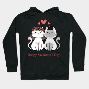 happy valentine' day cats Hoodie